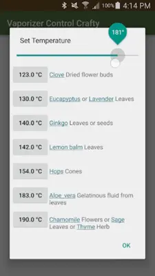 Vaporizer Control Crafty VCC android App screenshot 1