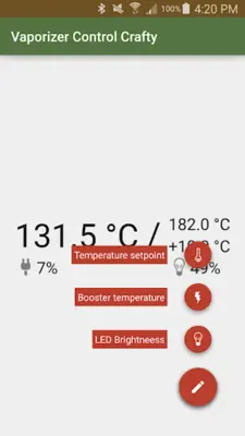 Vaporizer Control Crafty VCC android App screenshot 3